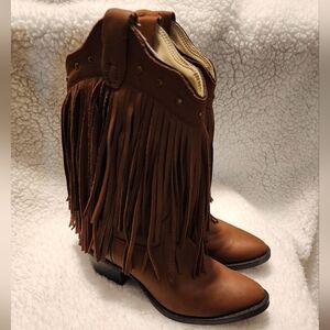 Girls Old West Fringe Western Boots